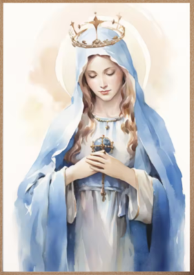 Virgin Mary Serenity Canvas