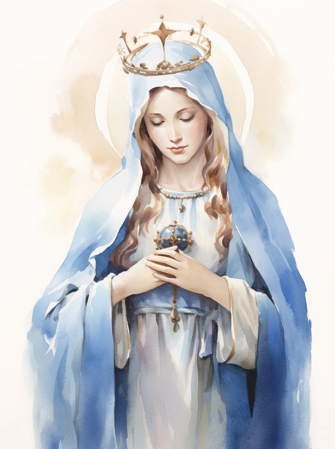 Virgin Mary Serenity Canvas