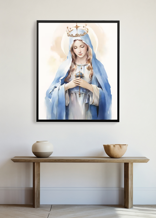 Virgin Mary Serenity Canvas
